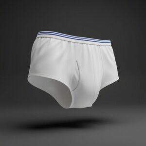 NWOT 2 White men's incontinence briefs with a built-in absorbent pad 3XL